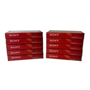 10 Sony HF 90 Min High Fidelity‎ Audio Cassette Tapes New Sealed